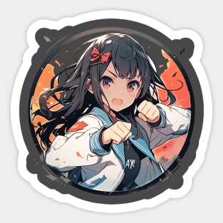 Fighting girl 2 Sticker